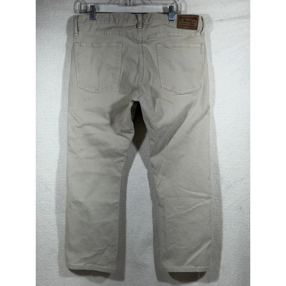 Polo Ralph Lauren Classic Fit Jeans Mens 36x30 Beige Y2K Workwear Dadcore